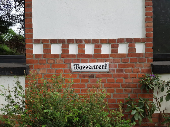 Schild des alten Wasserwerks